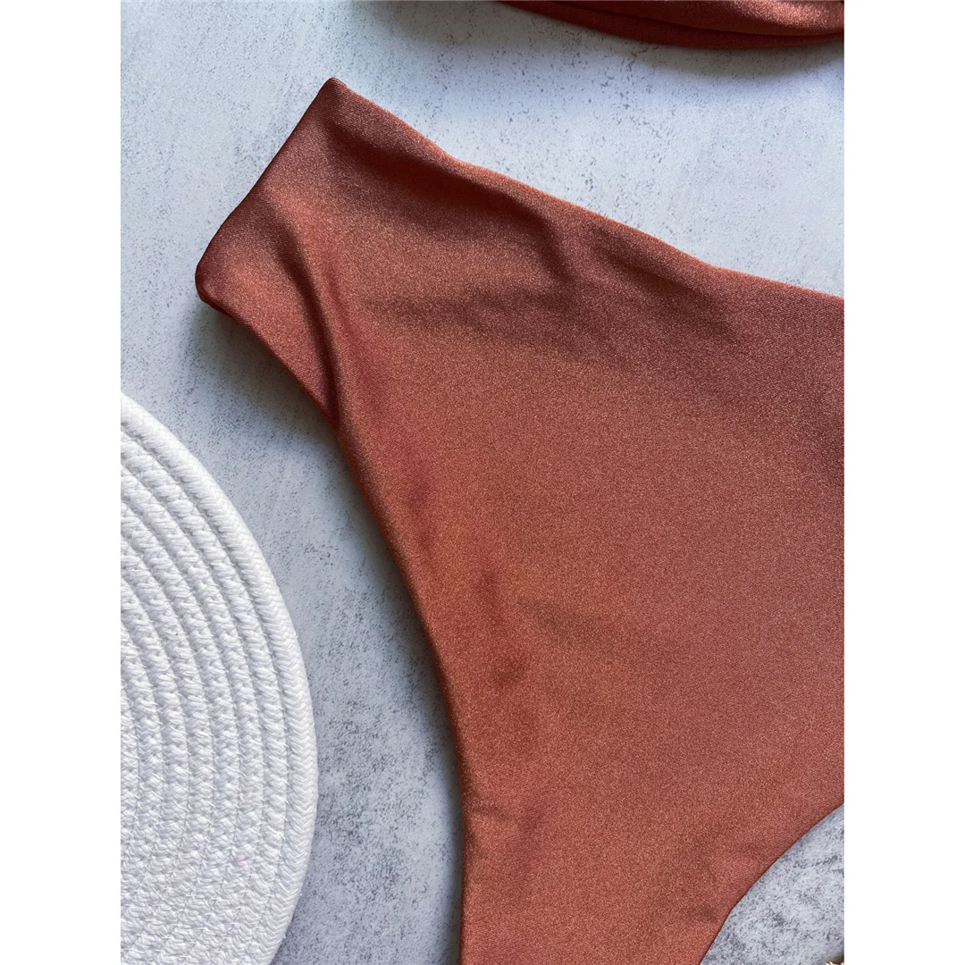 4 Farben, V-förmiger, gepolsterter Damen-Badeanzug, hochtaillierter Bikini, zweiteiliges Bikini-Set, Badebekleidung, Badeanzug, Modell V6583. – Detail 32