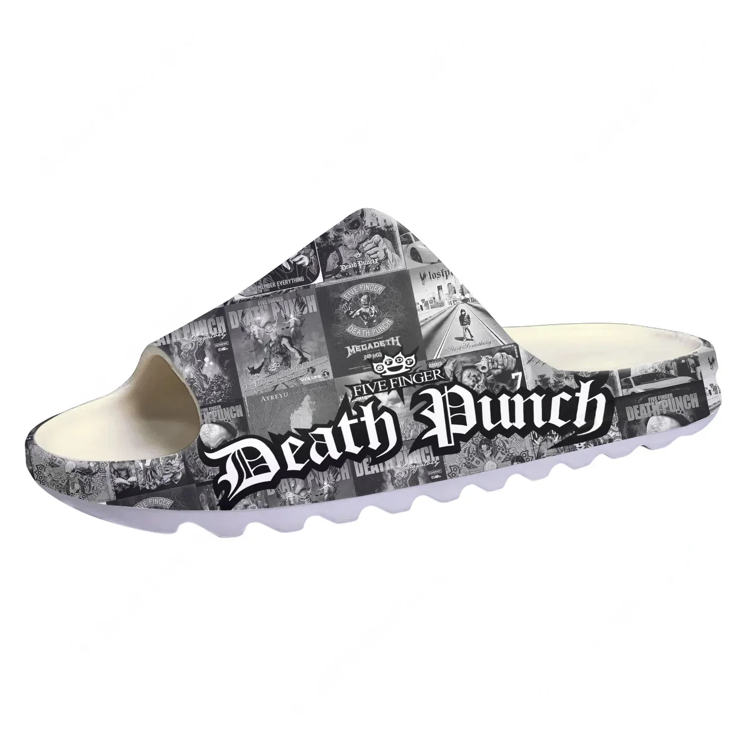 Five Finger Death Punch Rock Band Soft Sole Sllipers Home Clogs Customized Water Shoes Men Women Outdoor Stepping Beach Sandals