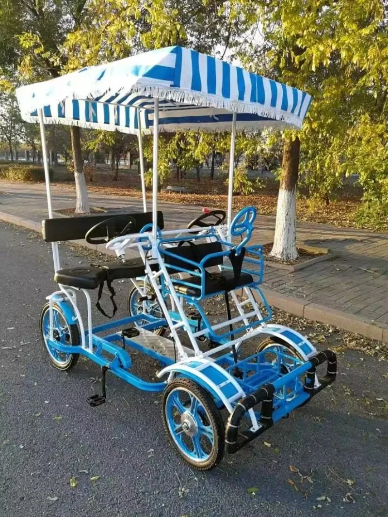 For  seater tandem bikes/ sightseeing bicycle for family/ park bike