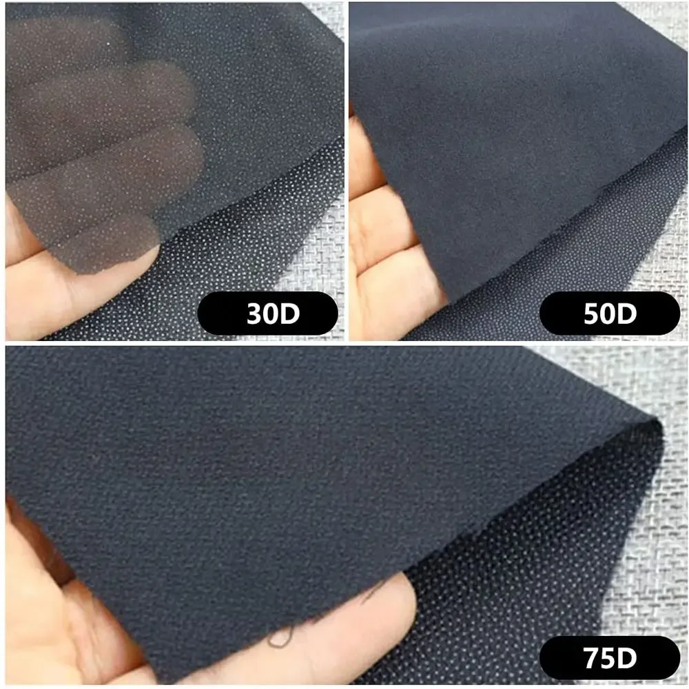

30D/50D /75D Polyester Iron-On Interlining Fabric Clothing Sewing Accessories Single-Sided Adhesive Lining Lightweight Fusible