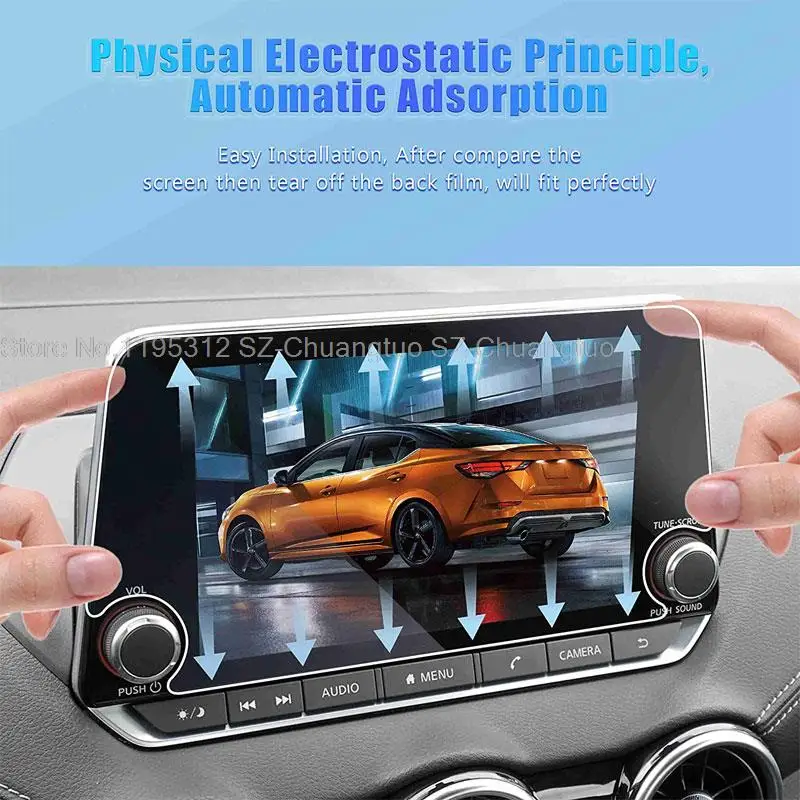 Tempered Glass Screen Protector film For Nissan Sentra B18 MK4/ SR SV 2020 -2023 Car Navigation 8inch car interior Accessories