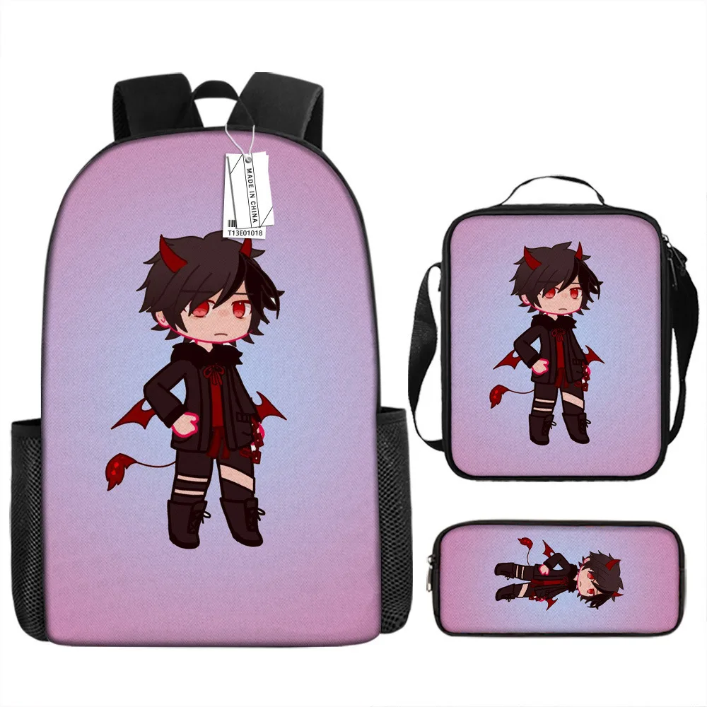 

Hip Hop Youthful Novelty Anime Cartoon 3D Print 3pcs/Set Student Travel bags Laptop Daypack Backpack Lunch Bag Pencil Case