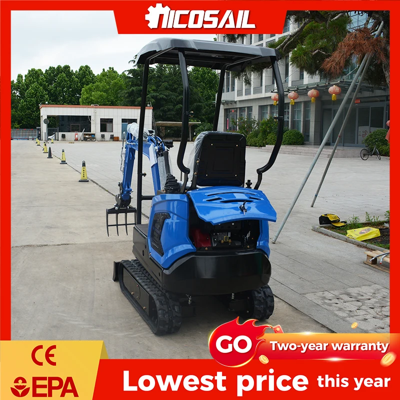 Heavy Duty OKW12 1.2 Ton Mini Excavator 1200kg Small Digger for Africa Infrastructure Projects CE Certified Support Custom OEM