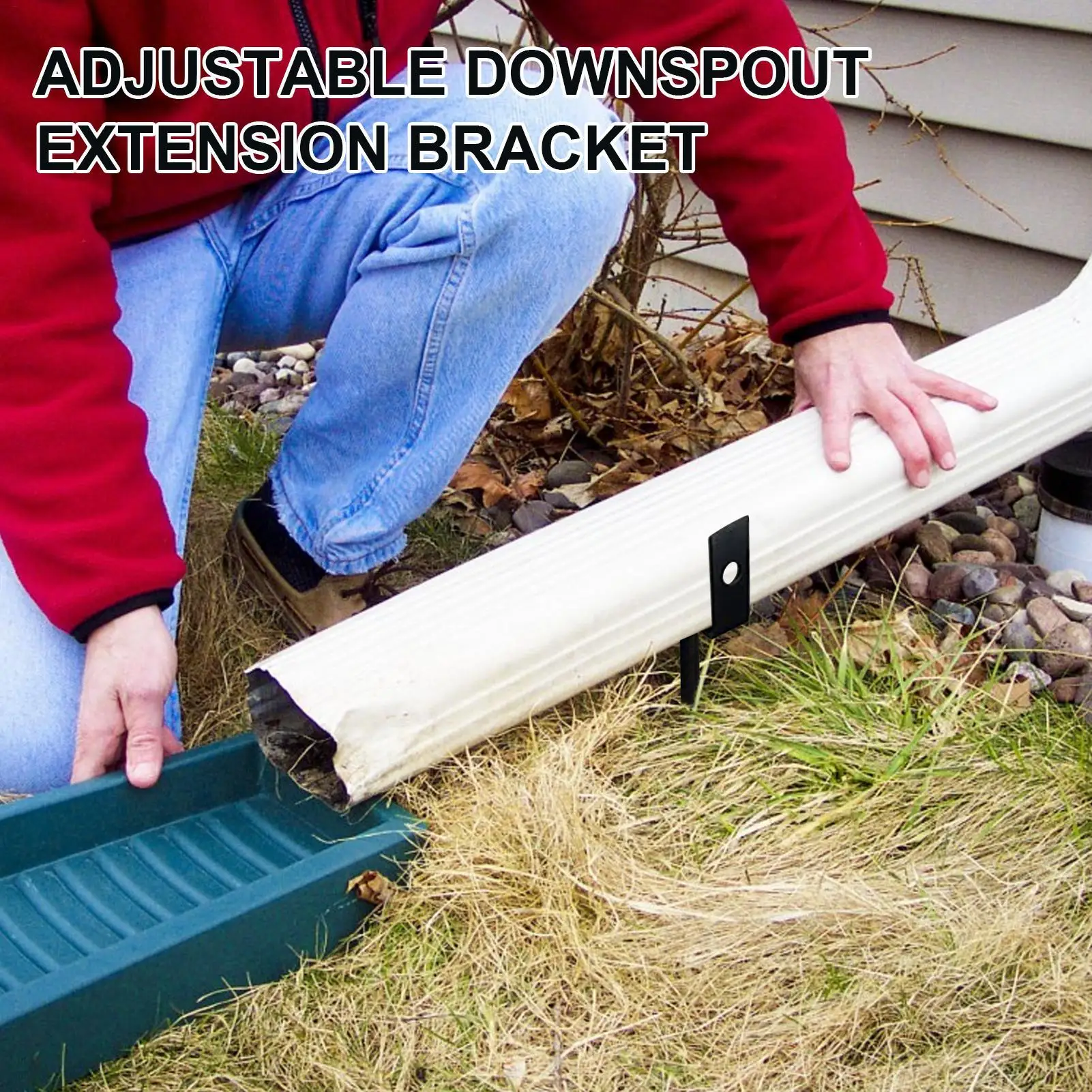 Downspout Support Stakes 2 Pieces Garden Downpipe Accessories Horizontal Gutter Stake For Landscapers Gardeners Handymen House