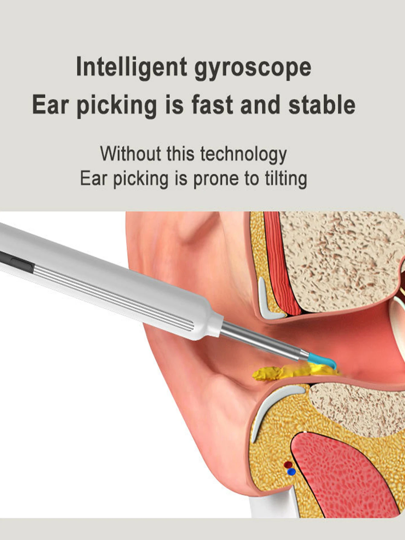 Endoscopic visual intelligent ear scooper ear digger, wireless WIFI endoscopic ear cleanser