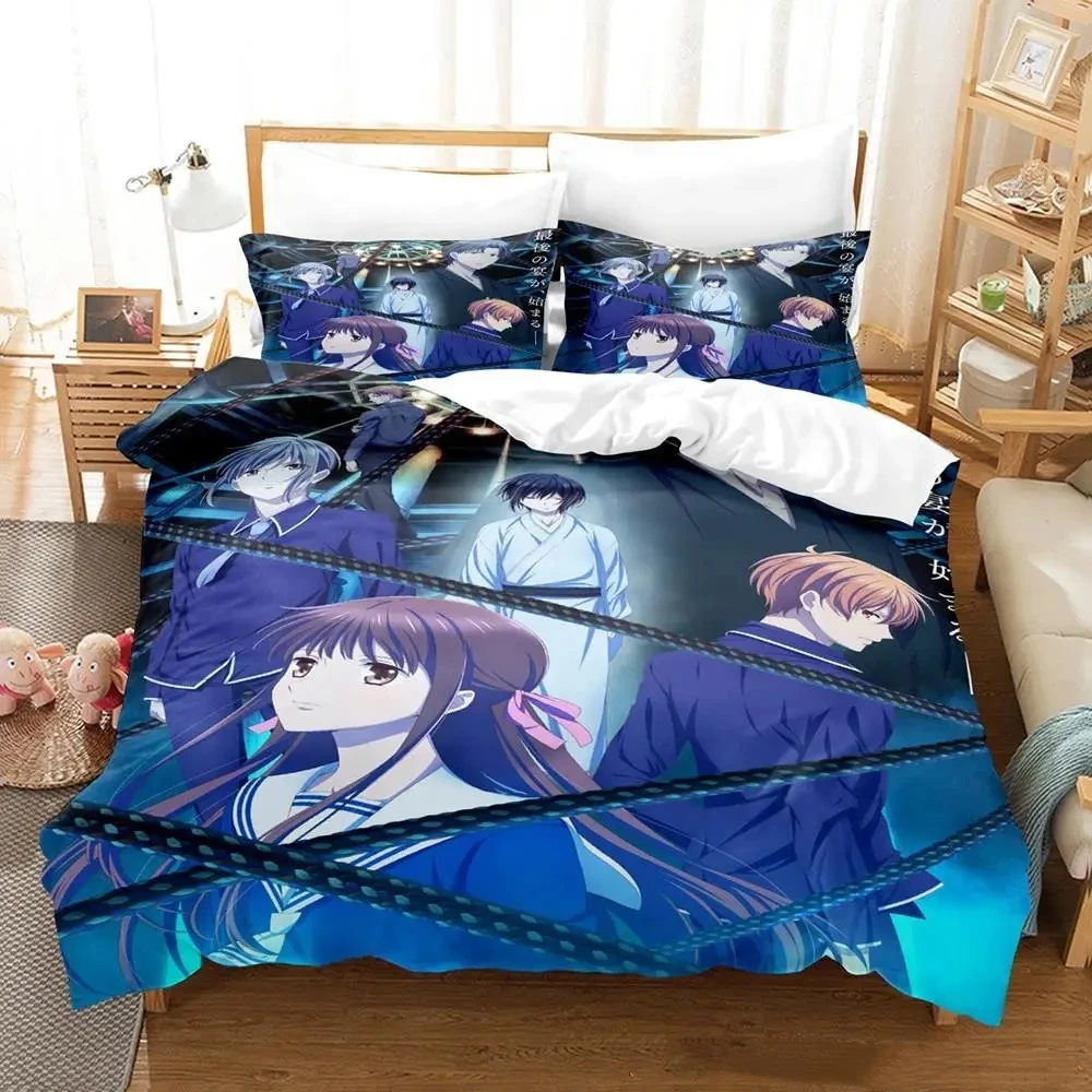 

Fruits Basket Bedding Set Single Twin Full Queen King Size Bed Set Adult Kid Bedroom Duvetcover Sets 3D Anime Bed Sheet Set