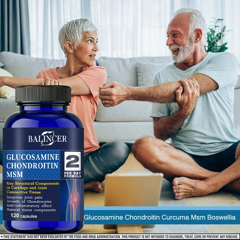 Glucosamine Chondroitin Capsules - Supports Bone Growth, Bone Strength, Bone Density, Prevents Osteoporosis, Supports Health