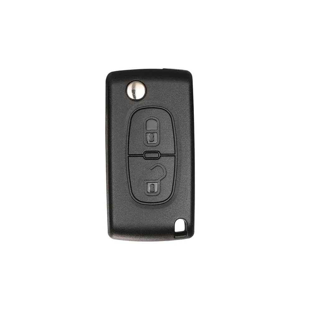 2 Buttons Flip Folding Key Case Blank Shell For Peugeot 107 207 307 307S 308 407 607 2BT