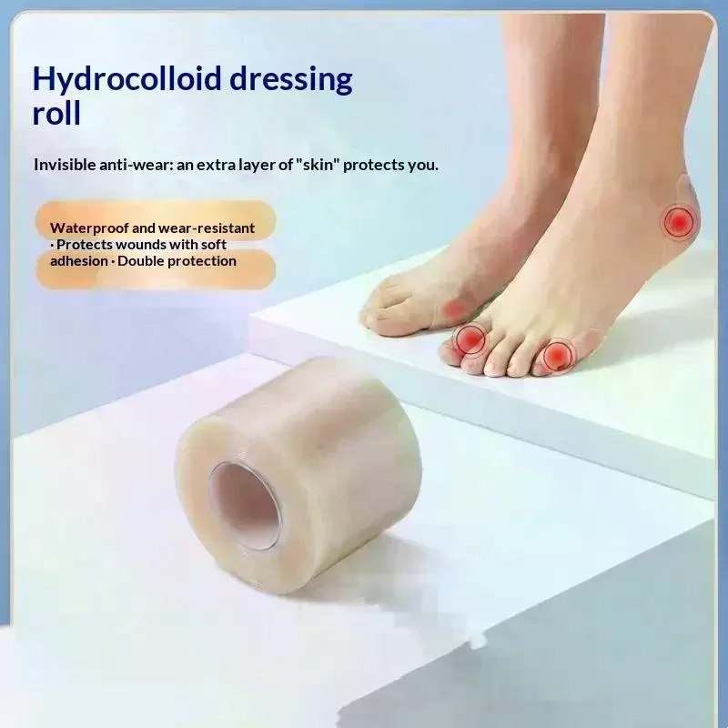 Hydrocolloid Roll Body Gel Patch Bandages Latex-Free Cuttable Patch Hydrocolloid Tape Bed Sore Bandages For Body Wound Care