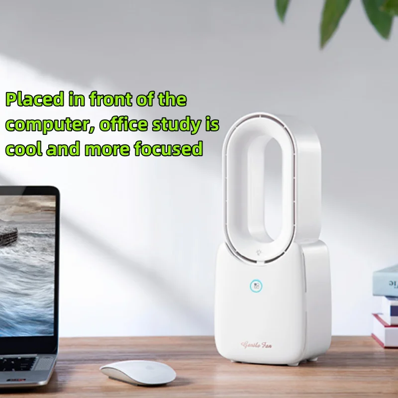 Portable Desk Fan 4 Speed Adjustable Personal Fan, USB Fan for Men and Women, Perfect for Travel, Camping & Outdoor Use (White)