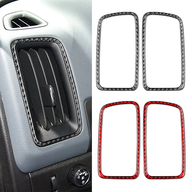 

Carbon fiber interior car center control both sides of the air vents sticker protection decoration for Chevrolet Kurlander