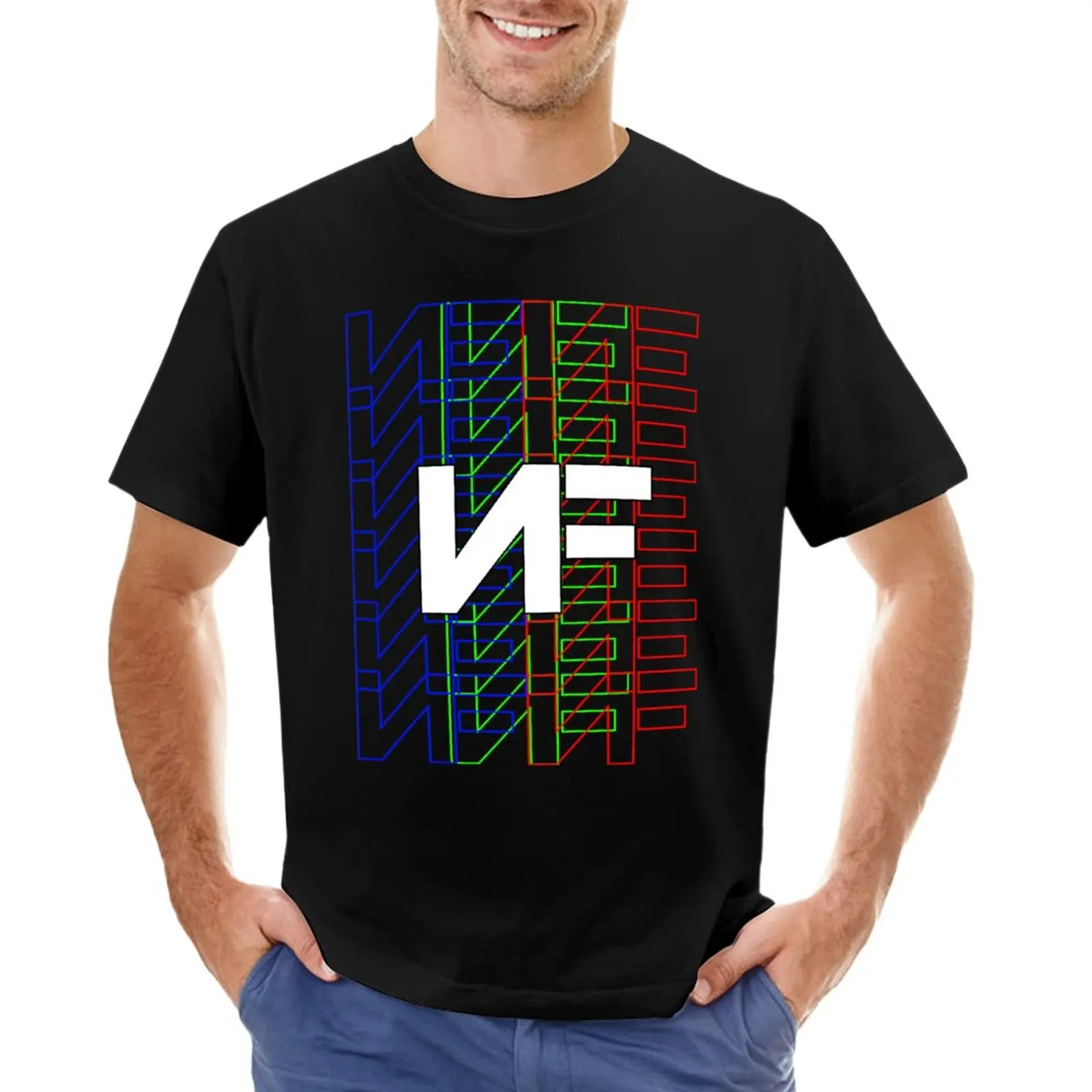 

NF Logo Blue Green Red T-Shirt new edition quick-drying graphics vintage mens clothes