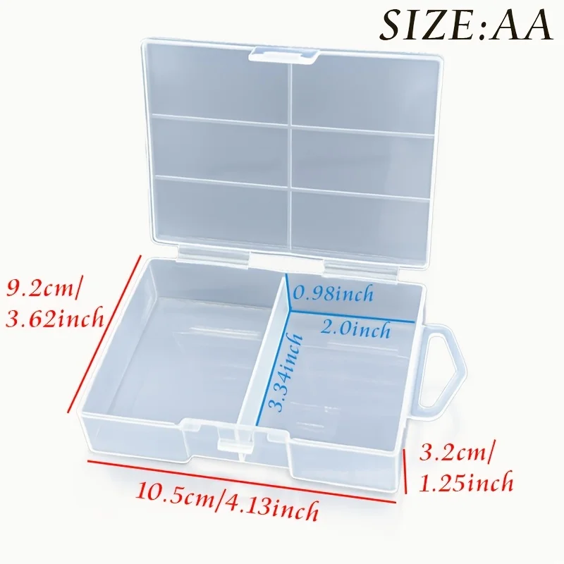 AA- oder AAA-Batterie-Aufbewahrungsbox, auslaufsicherer und staubdichter Batterie-Organizer für das Heimbüro – Detail 8