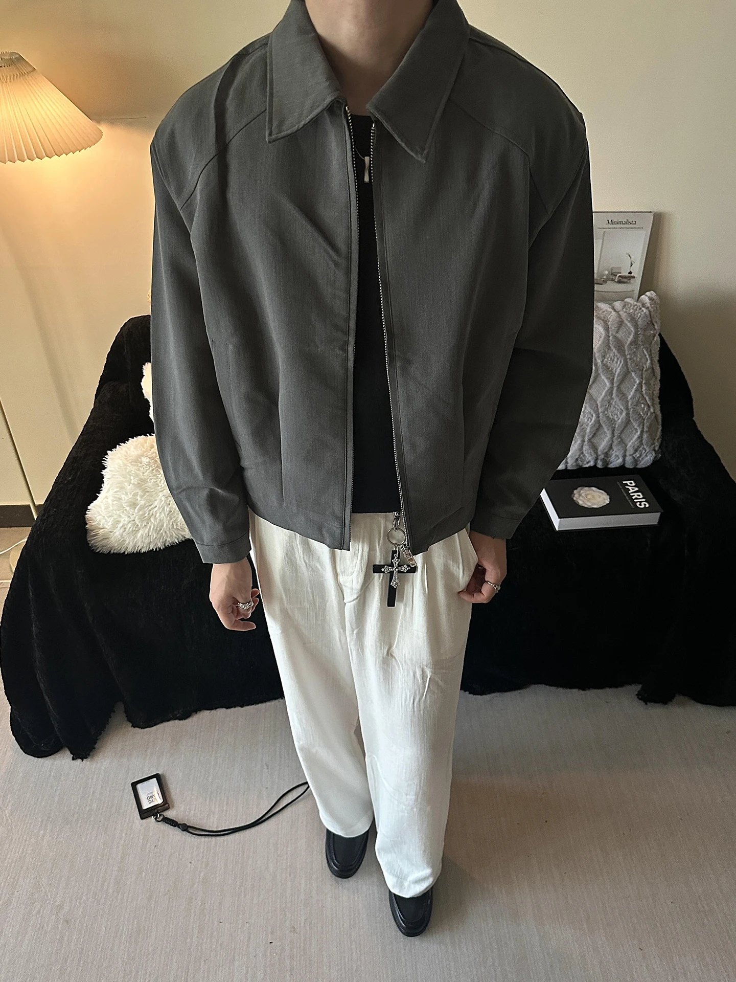 

Мужская осенняя куртка Deep ey ort с подкладкой на плечах, высококачественная, для зрелых мужчин, в деловом повседневном стиле, на молнии