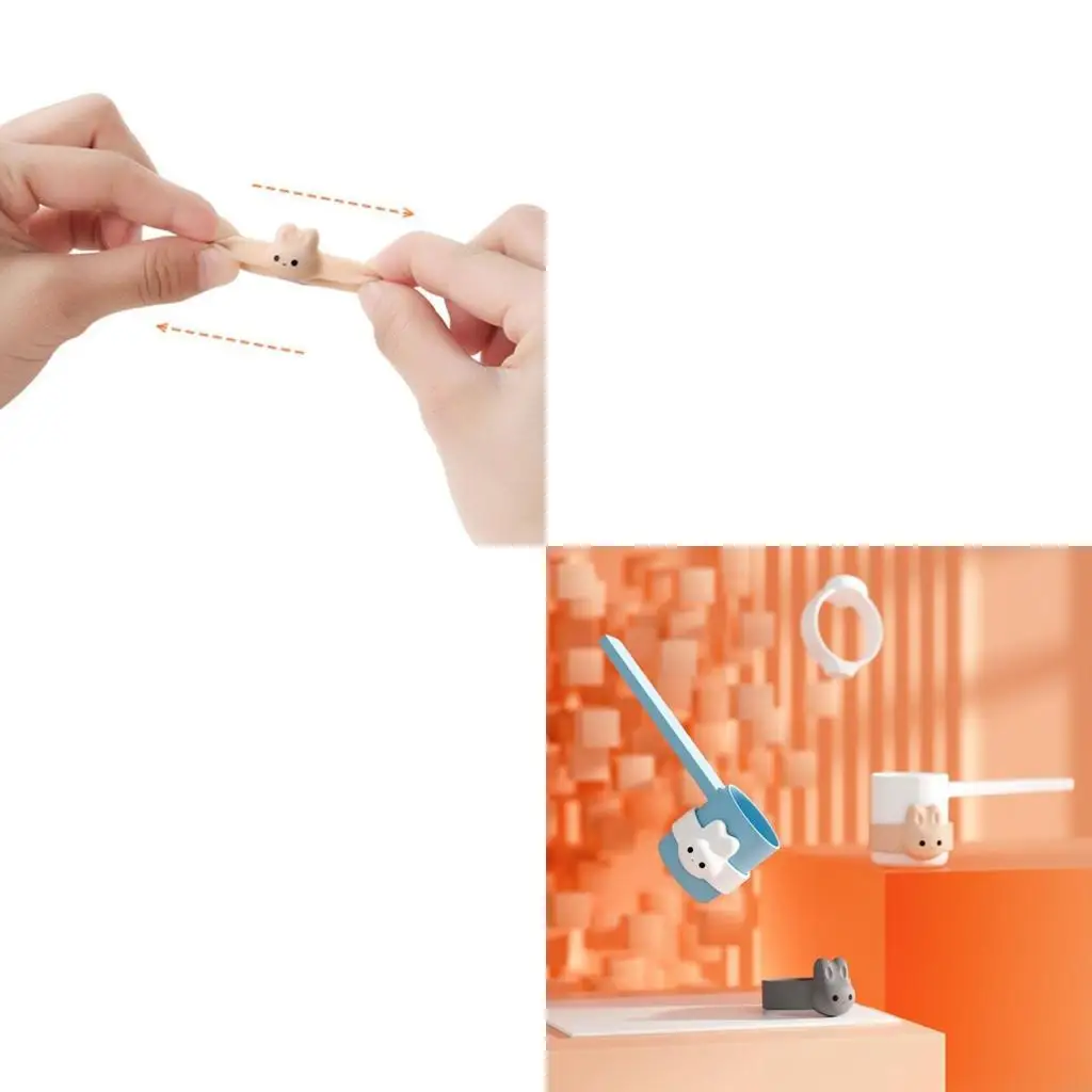 

Milk Powder SpoonScoop Holder Ring Baby Tableware Product Spoon Fixer 4XBC