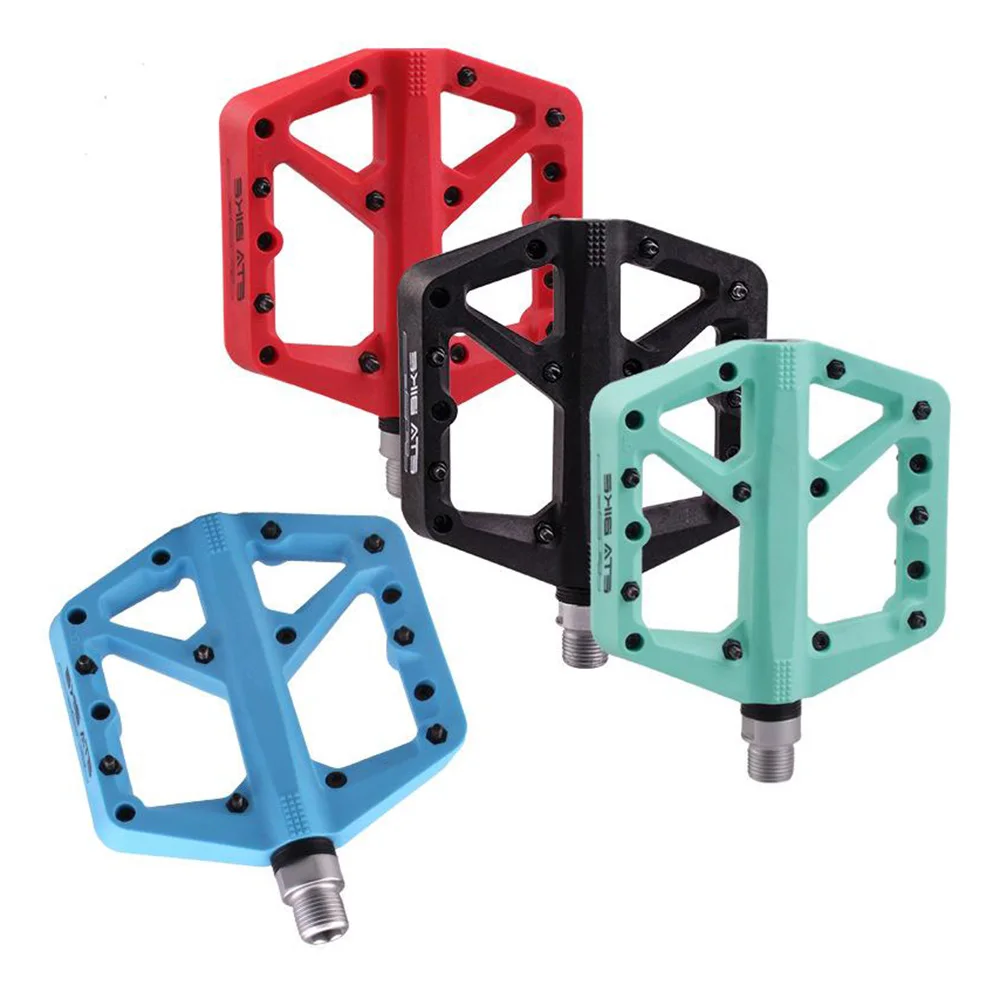 NEW Bicycle Pedals Bike Ultralight Seal Bearings Cycling Nylon Road bmx Mtb Pedals Flat Platform Bicycle Parts Accessories