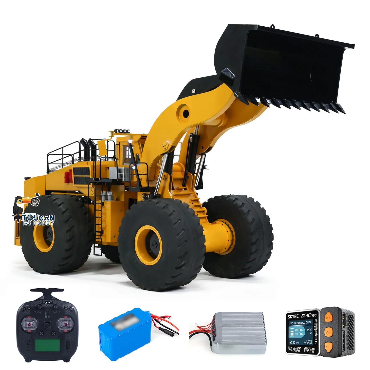 Zabawki 1/14 L2350 Ogromna ładowarka RC Światło Dźwięk Zdalne sterowanie ST8 Samochody Earth Mover TOUCAN Gotowe ciężarówki Pojazd dymny dla