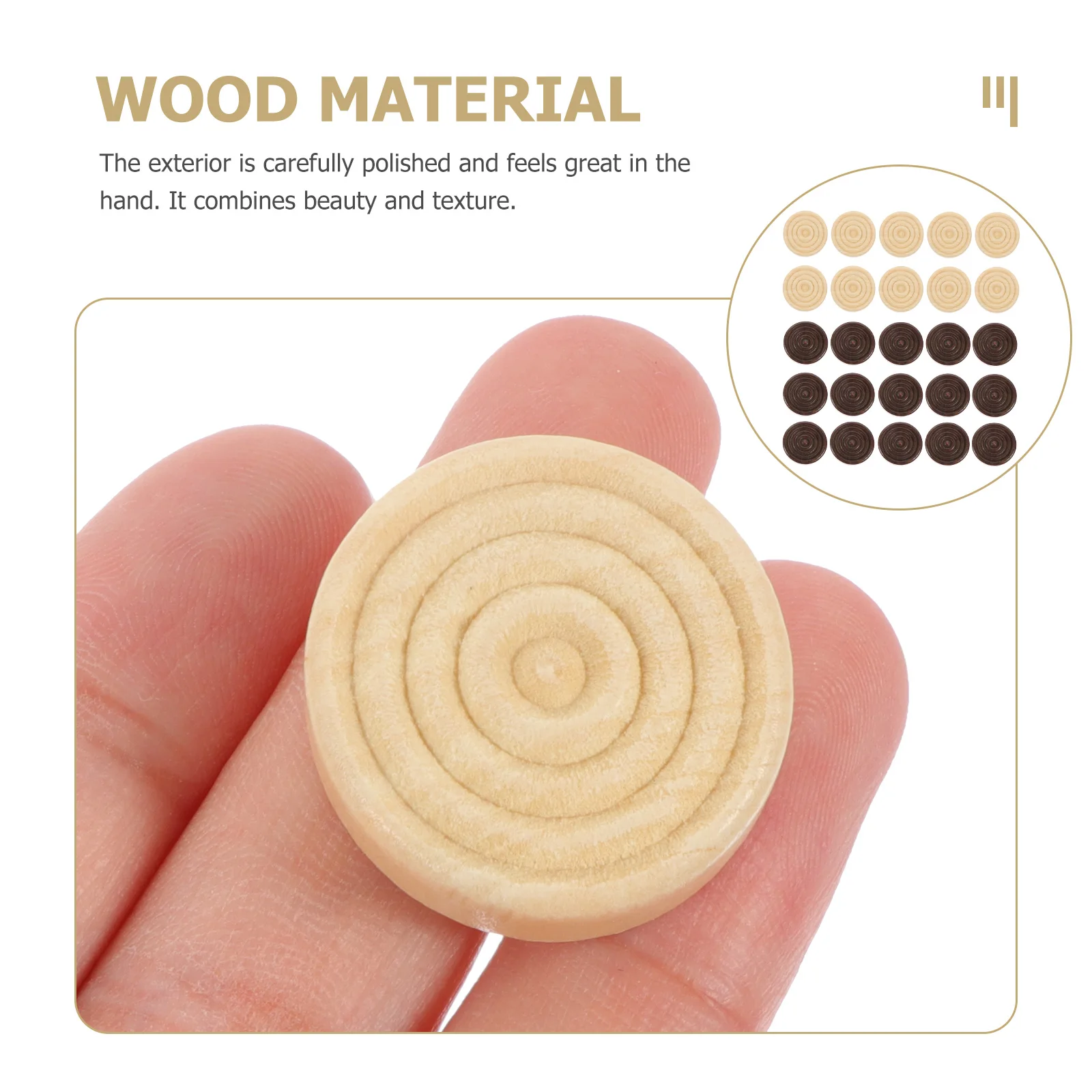 

48 Pcs Chess Checkers Wood Pieces Kids Toy Gift Replacement Game Chips Accessories Wooden Entertainment Practical Use
