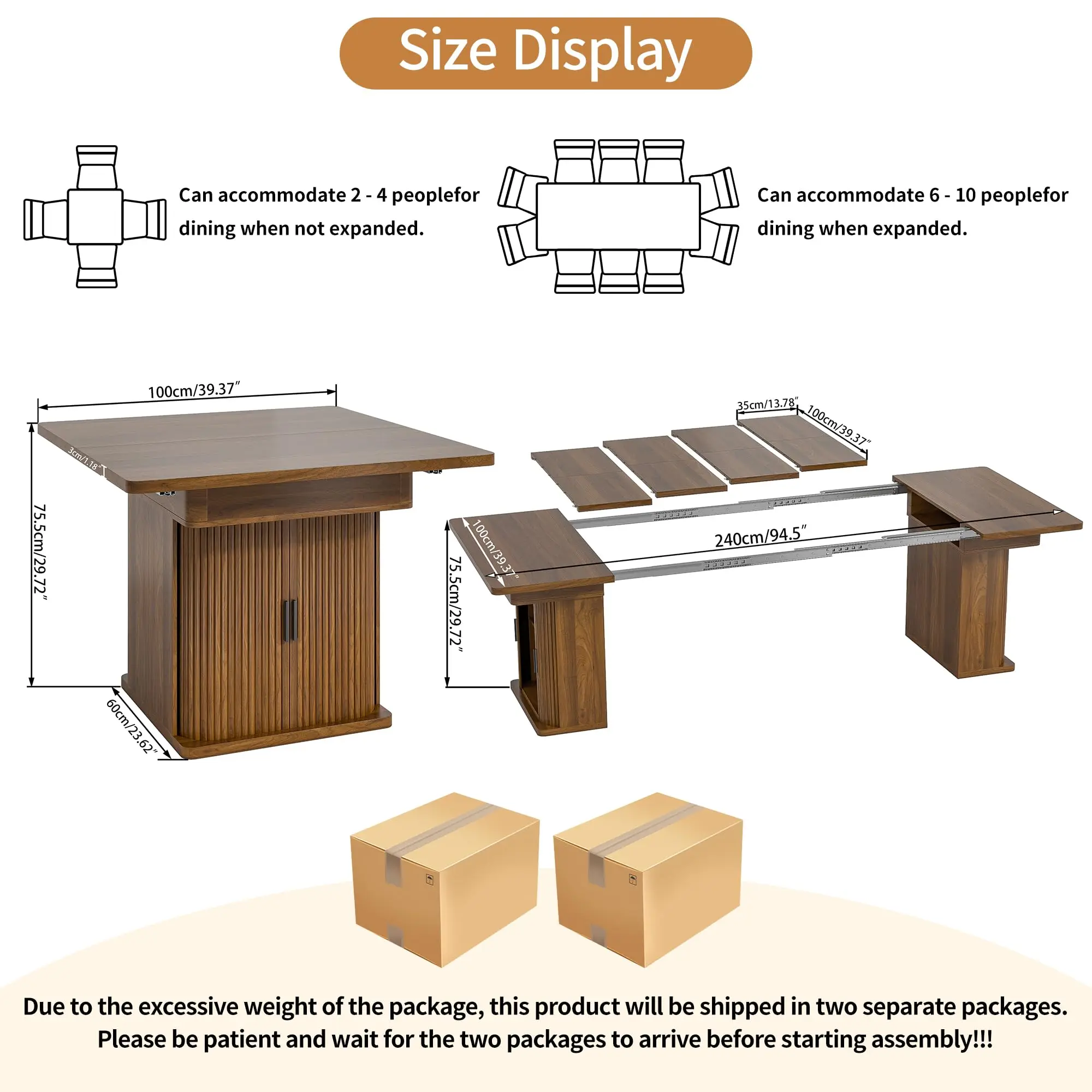 Extendable Rectangular Conference Room Table, Long Office Meeting Table