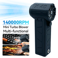 140000RMP Air Blower X40 Turbo Violent Fan Mini Turbo Jet Fan Brushless Motor Handheld Duct Fan Electric Air Duster Car Dryer