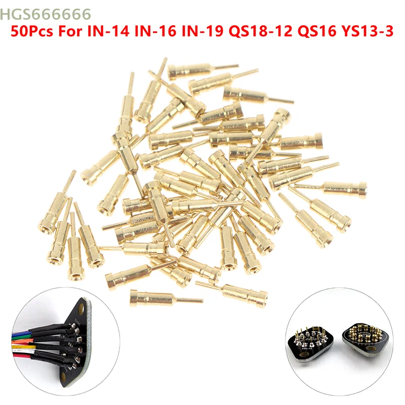 

50Pcs Nixie/VFD Tube Socket Replacement Parts Female Pin 0.8mm Diameter For IN-14 IN-16 QS18-12 QS16 YS13-3