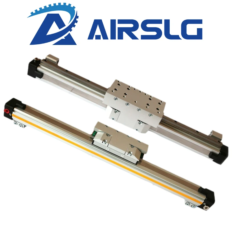 High speed mechanical rodless cylinder with guide rail Adjustable buffer cylinder OSP-P25-STL-300 OSP-P25-STL-2200