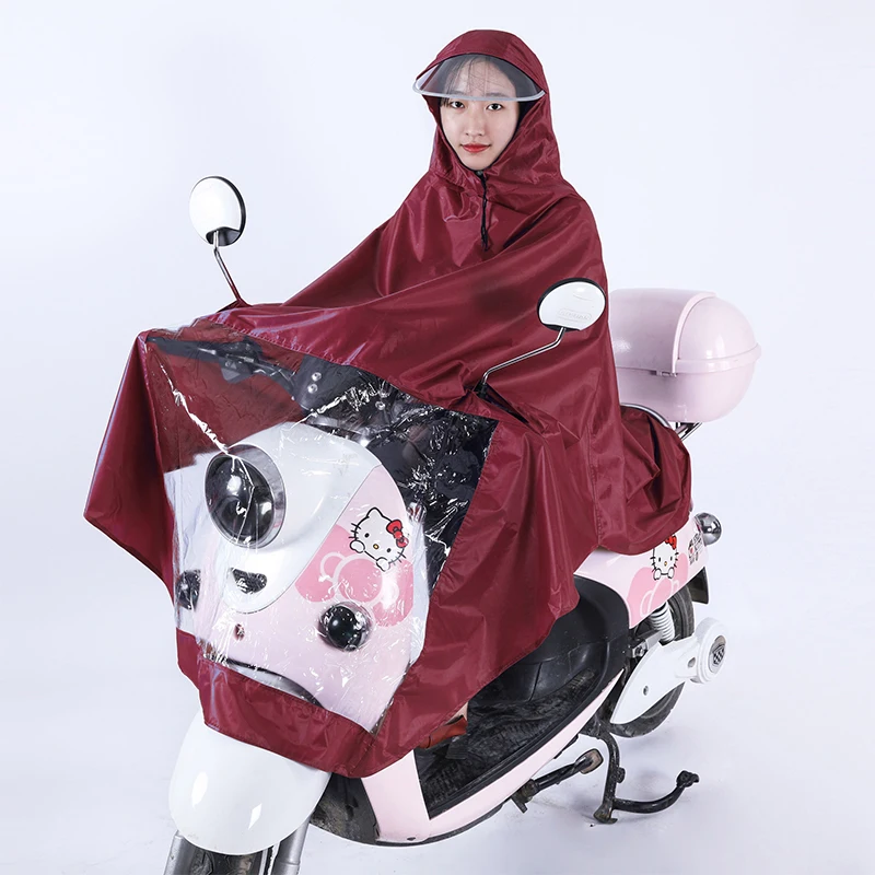 Rain Ponchos Portable Thickening Widening Long Waterproof Full Body Adult Electric Vehicle Motorcycle Raincoat