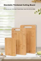 WXCOO Double-Sided Bamboo Cutting Board Natural Moso Bamboo Anti-Mold Kitchen Chopping Board Household Bamboo Board Tools 5