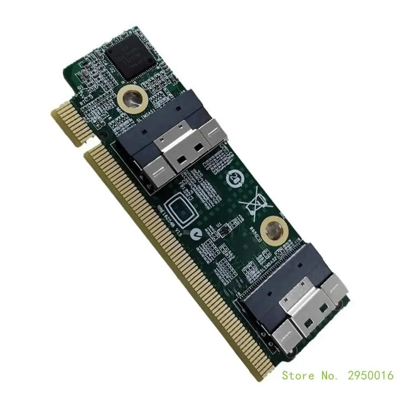 Szybka karta przedłużająca SFF-8654 na PCIe x16 Zewnętrzne adaptery kart rozszerzeń SFF-8654 Karta komputera dla serwera 1U