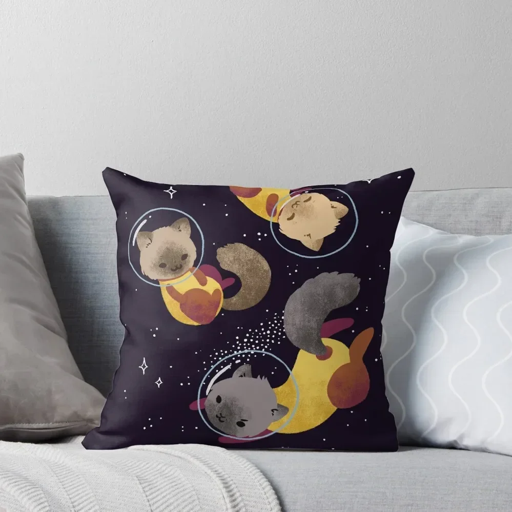 

Space Cats Throw Pillow Pillow Cases Christmas Cushion For Home pillow