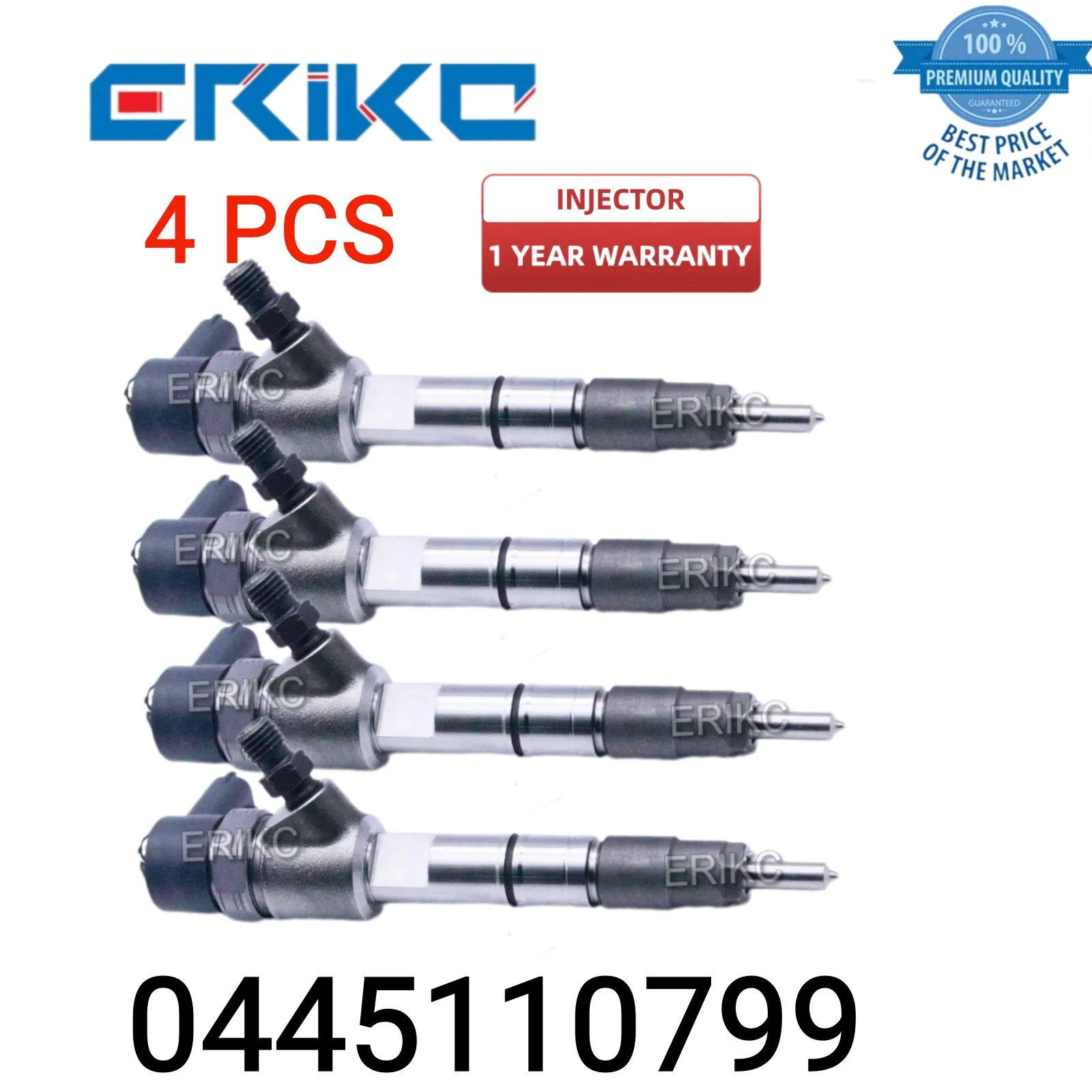 

4 PCS 0445110799 Fuel Common Rail Injector 0 445 110 799 Engine Injector Connecter 0445 110 799 Diesel Parts Fuel Injector