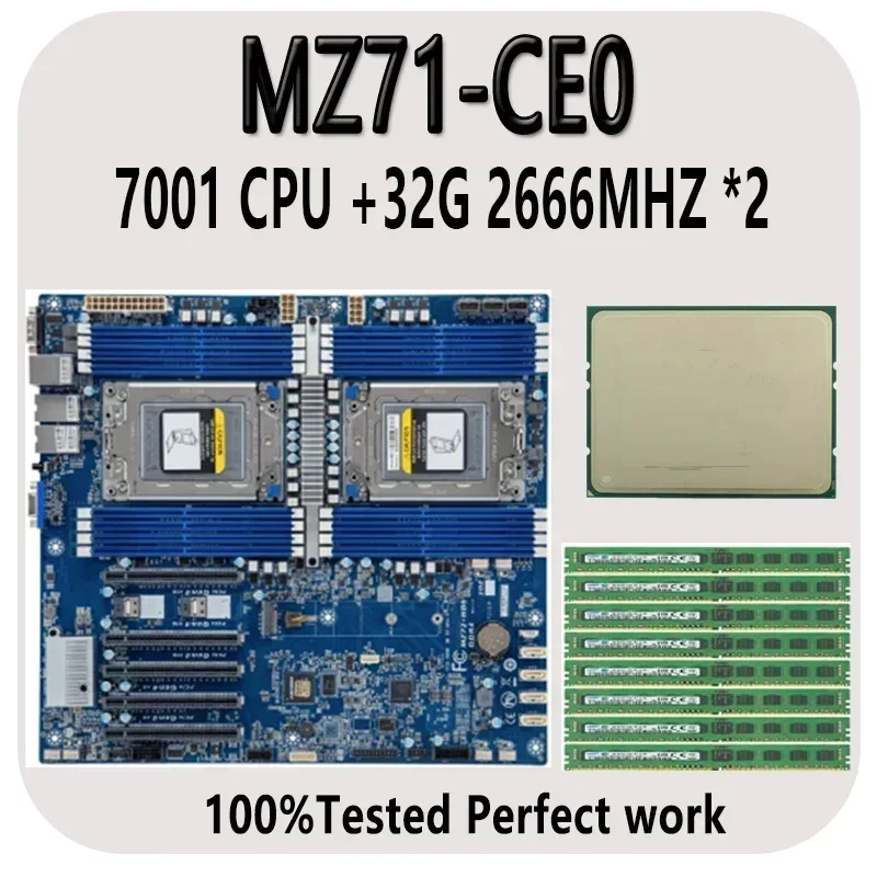 MZ71-CE0 اللوحة 16x32GB DDR4-2666 EPYC 7261 7251 7371 7351 7301 7281 735P 7451 7401 740P 7601 7551 7501 755P 75 3hao
