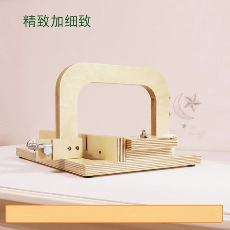 All Wooden Handmade Cold Soap Homemade Soap Cutter Cutting Table Steel Wire Knife Brake Knife Type Soap Cutting Knife