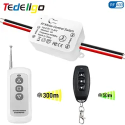 TEDELIGO 12V Garage Door Opener Motor Gate Remote Control Switch,Wireless 433MHz 24V 48V 80V 2CH Receiver Module 300mTransmitter