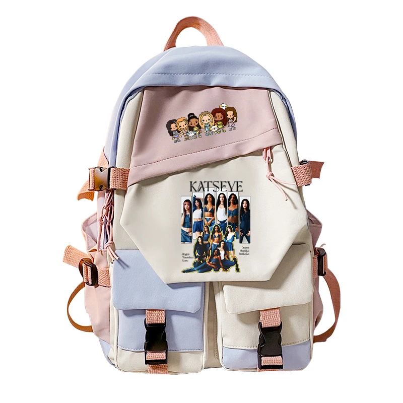 Global Group KATSEYE Printed Backpack for College Students Large Capacity School Bag Women Laptop Bags Boys Girls Bookbag Gift