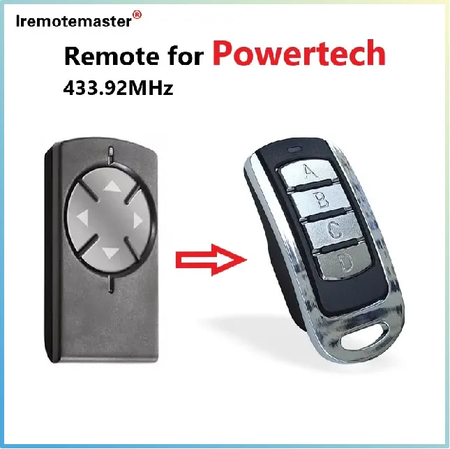 

For Powertech Rolling Code PR-2 4-Channel Transmitter Replacement single-gate or dual-gate operation Remote Controller