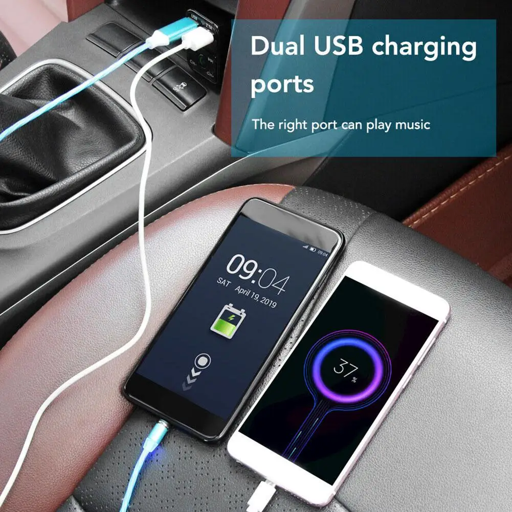 Car Mp3 Handsfree Wireless Bluetooth Car Kit FM Transmitter TF Card LCD MP3 Player Dual USB 2.1A Car Charger Phone Charger