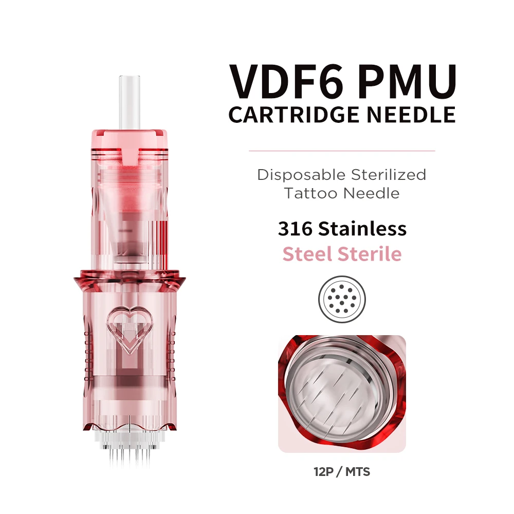 10PCS MTS Needle NANO PMU Disposable Tattoo Needle Cartridges Sterilized & Universal 0.18/0.25/0.30mm ST/MT/LT for Tattoo Artist