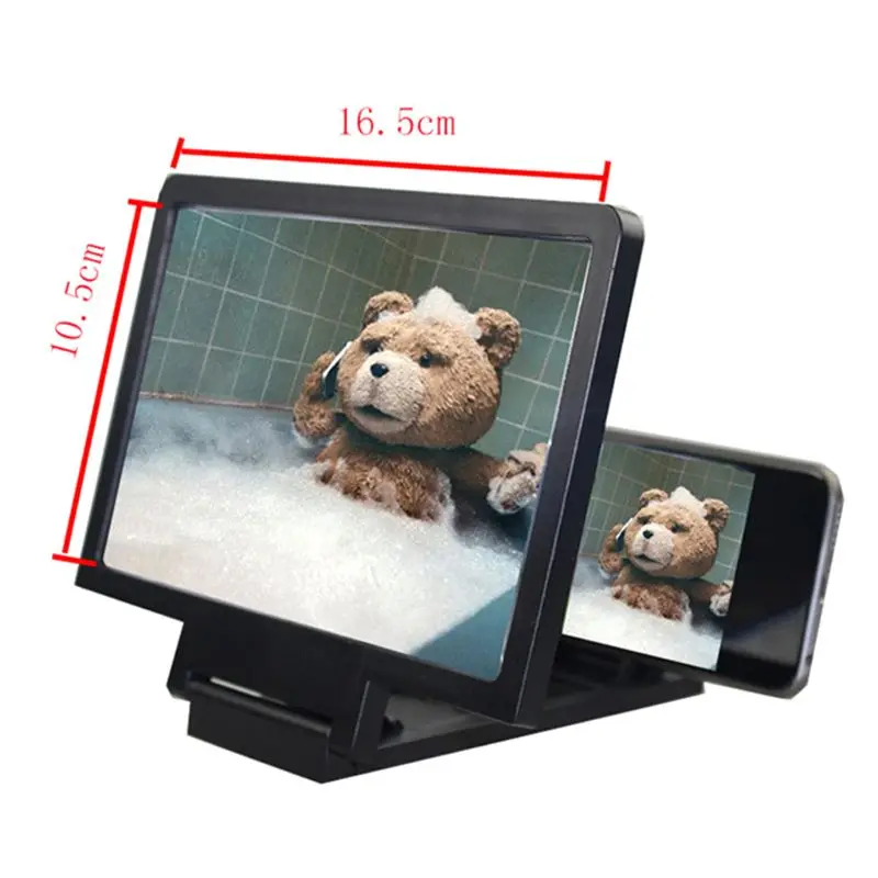 Phone Screen Magnifier Mobile 3D Amplifier Video Folding Stand Foldable