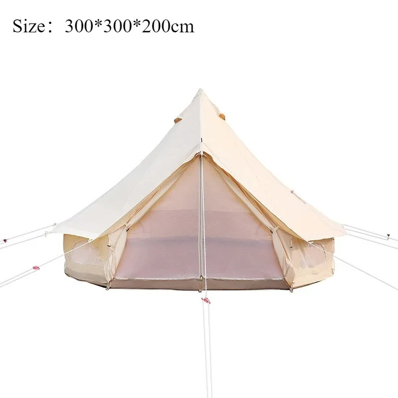 3M الهندي يورت خيمة التخييم في الهواء الطلق جرس العواصف الممطرة برهان الهرم قماش خيمة 4-6 أشخاص Glamping الفاخرة منغوليا الأسرة الخيام