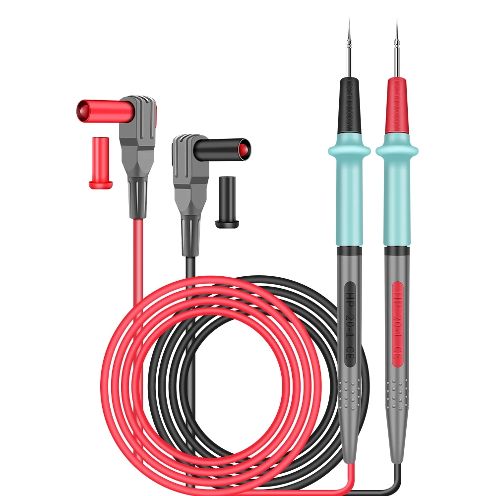 LUXIANZI 1 para sonda multimetru miękki silikonowy przewód kabel do pomiaru cyfrowego końcówka igłowa multimetr Tester sonda Pen — zdjęcie 2