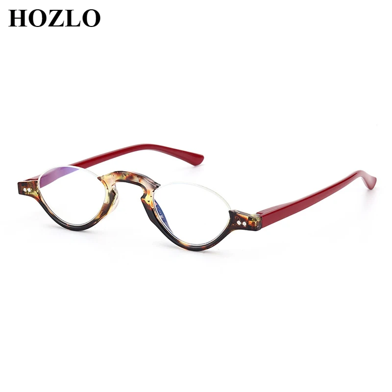 

Fashion Blue Light Blocking Semi Rim Rivets Reading Glasses for Women Men Presbyopic Eyeglasses Magnifier Reader Spectacles