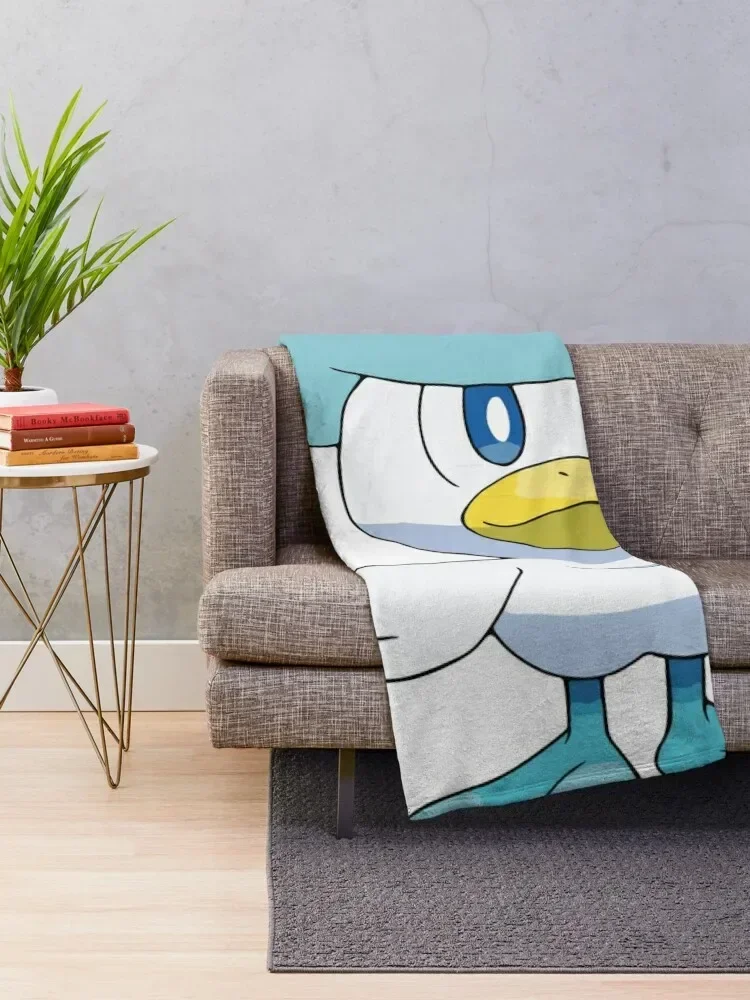 Cute duck Quaxly Throw Blanket Flannel Fabric Loose Blankets