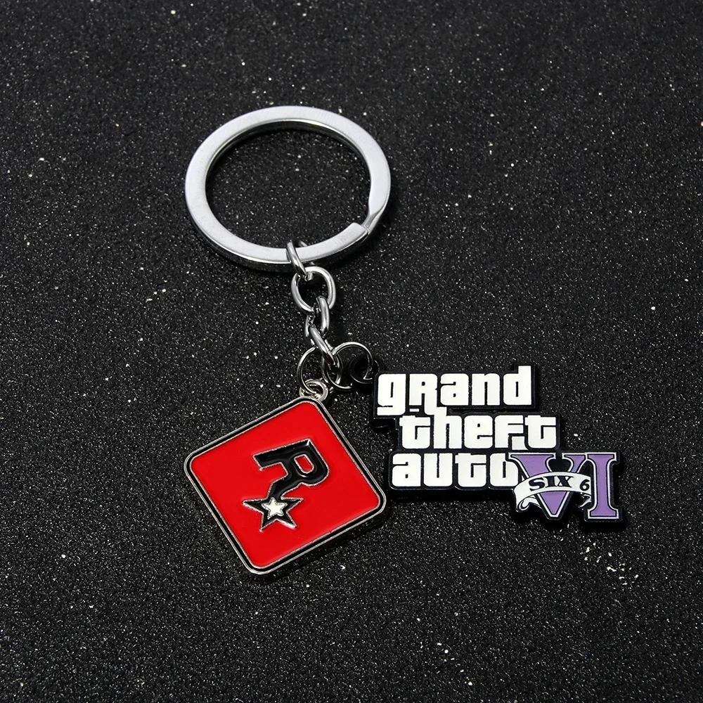 New Style Game PS4 GTA5 Keychain GTA V Grand Theft Auto 5 Star Muti Pendant Keyring For Men Fashion Key Holder Jewelry