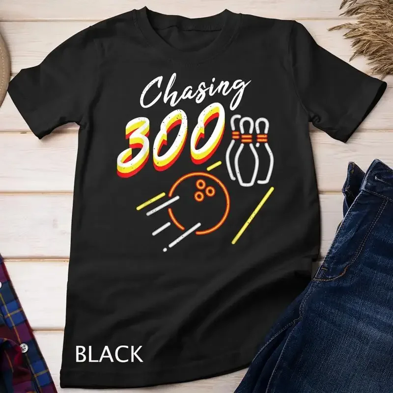 Chasing 300 Gift Design for Bowling Fans Unisex T shirt