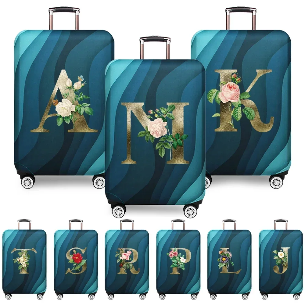 Stretch Fabric Luggage Protective Cover Golden Flower Series Suit for 18-32 Inch Suitcase Cover Trolley Cover Travel Accessories