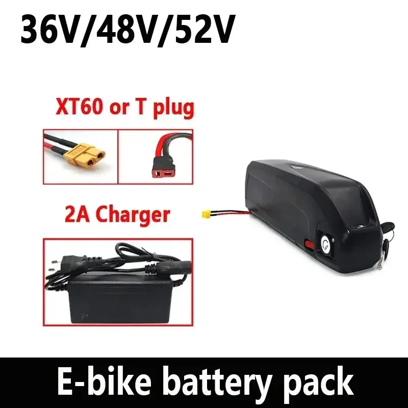Hailong lithium battery 36V 48V 52V with multiple options of 20Ah-30Ah, BMS multiple protection for peace of mind. 5 pin