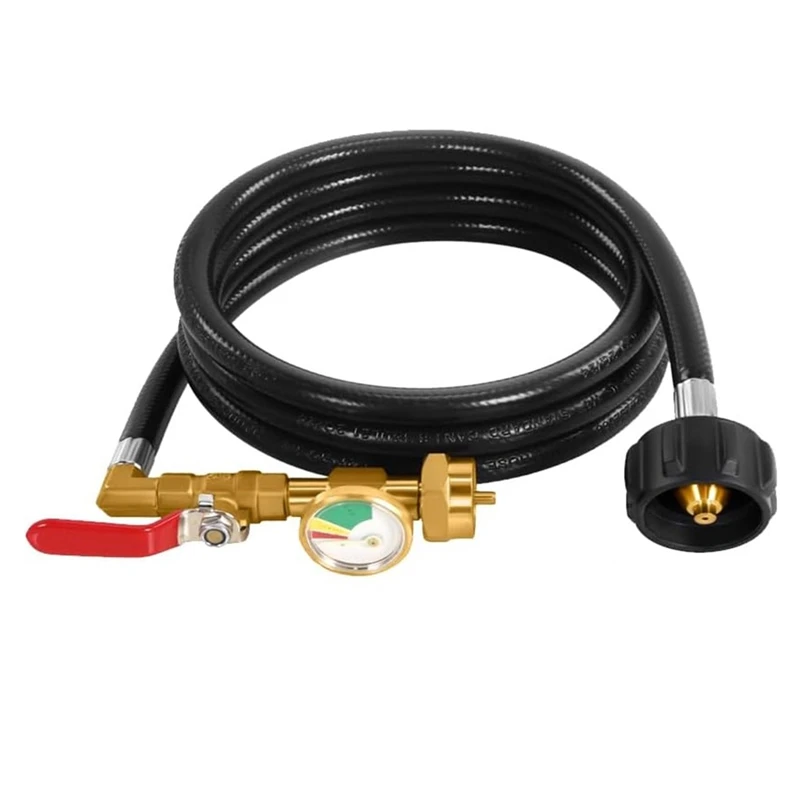 

36Inch Propane Refill Adapter Hose,High Pressure Camping Grill(QCC/Type1 Inlet) 1LB Propane Gas Tank Adapter Connector