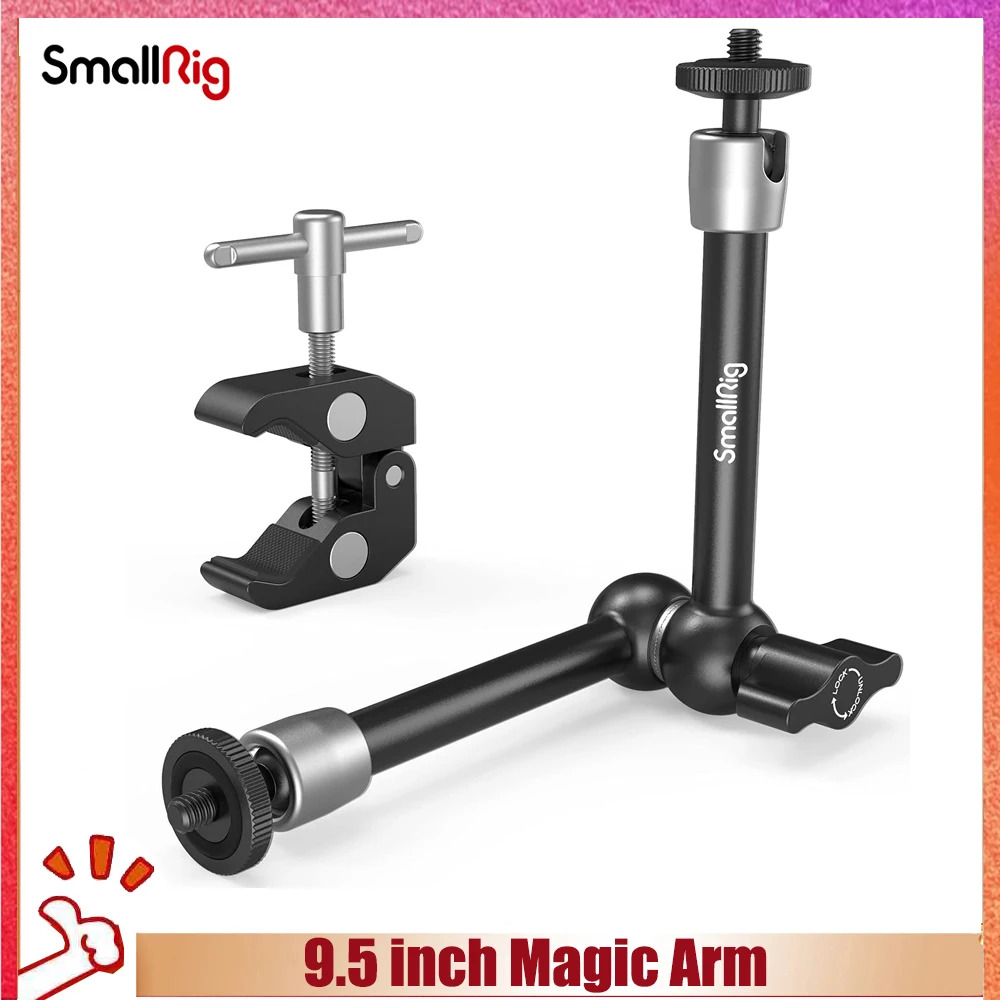 SMALLRIG-Super abrazadera y brazo mágico articulado de fricción ajustable de 9 pulgadas, con tornillo de 1/4 pulgadas para Monitor LCD/luces LED, 2732