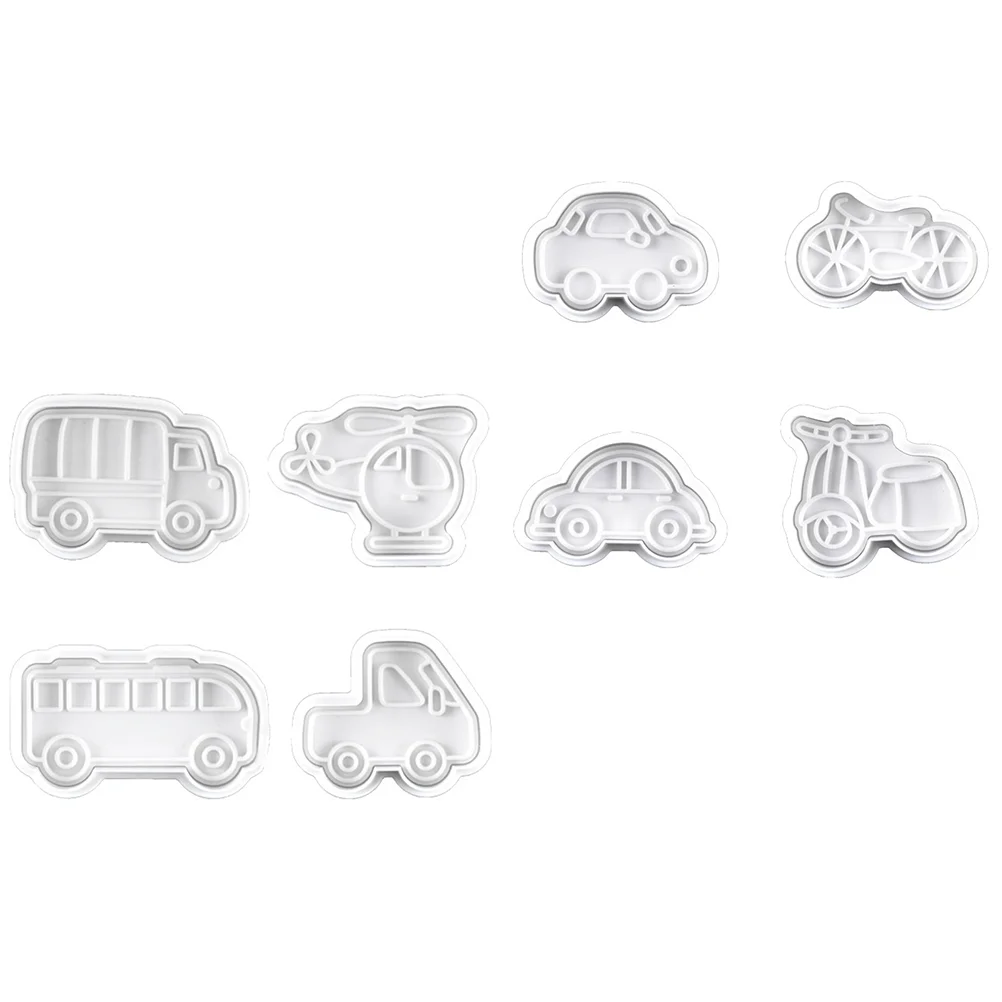 

8 Pcs Vehicle Biscuit Mold Bake Pastry Tools Accessories Molds for Cake Bakeware Baking Bread Bakery Cookie Fudge